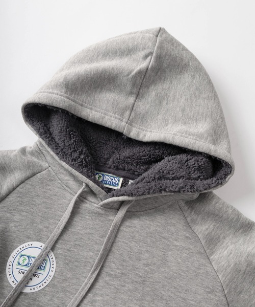 DISCUS（ディスカス）の「【71】【DISCUS/ディスカス】ブランドロゴ ワンポイント 裏ボア プルパーカー（パーカー・メンズ・ブルー/グレー/ネイビー/ブラック/ベージュ/アッシュグレー・M/L/XL）」の14枚目の写真