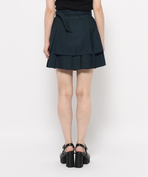 HARE（ハレ）の「2Pメランジショートジャケット＊スカパン(HARE)（セットアップ・レディース・グリーン/グレー・FREE）」の12枚目の写真