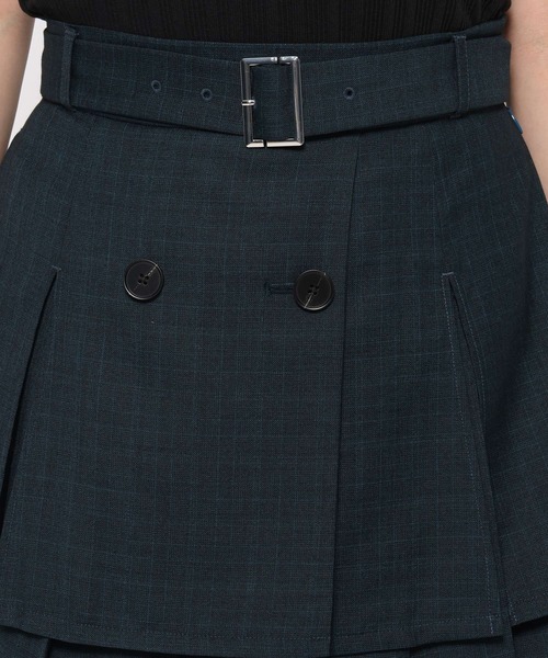 セール】2Pメランジショートジャケット＊スカパン(HARE)（セットアップ