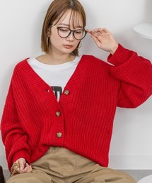 RCD（アールシーディー）の「【新色追加】ニットなのに軽量！ニットVネックオーバーニットカーディガン レディース（カーディガン/ボレロ）」