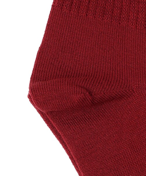 SHIPS（シップス）の「Piedi Nudi:リブ ライン ソックス（ソックス/靴下・レディース・オフホワイト/ボルドー・ONE SIZE）」の4枚目の写真