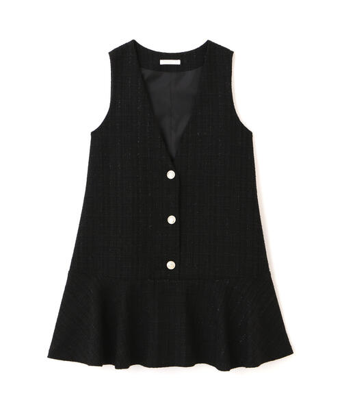 PROPORTION BODY DRESSING（プロポーションボディドレッシング）の「ラメ釦ツイードミニジャンスカ / 1215240913（ワンピース・レディース・ボルドー/ブラック・MEDIUM/SMALL）」の10枚目の写真