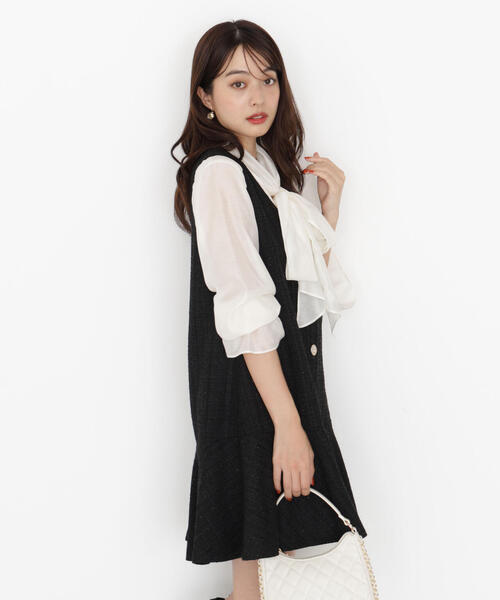 ラメ釦ツイードミニジャンスカ / 1215240913（ワンピース