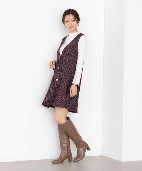 ラメ釦ツイードミニジャンスカ / 1215240913（ワンピース