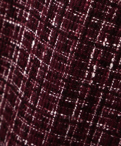 PROPORTION BODY DRESSING（プロポーションボディドレッシング）の「ラメ釦ツイードミニジャンスカ / 1215240913（ワンピース・レディース・ボルドー/ブラック・MEDIUM/SMALL）」の9枚目の写真
