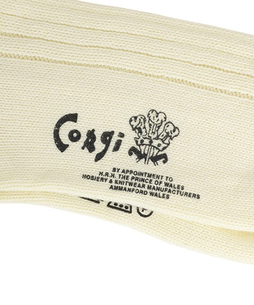 CORGI（コーギ）の「Corgi / コーギー：COTTON PLAIN 3×1 RIB SOCKS：COTTON-PLAIN[ANN]（ソックス/靴下・レディース・レッド系その他/ホワイト/ホワイト系その他/ブラック・9.5）」の6枚目の写真