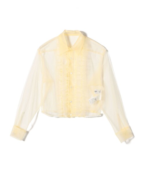 JANESMITH（ジェーンスミス）の「JANE SMITH:チュール フリル シャツ（シャツ/ブラウス・レディース・ブラック/ナチュラル・ONE SIZE）」の2枚目の写真