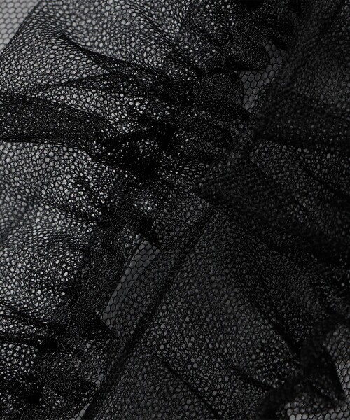 JANESMITH（ジェーンスミス）の「JANE SMITH:チュール フリル シャツ（シャツ/ブラウス・レディース・ブラック/ナチュラル・ONE SIZE）」の9枚目の写真
