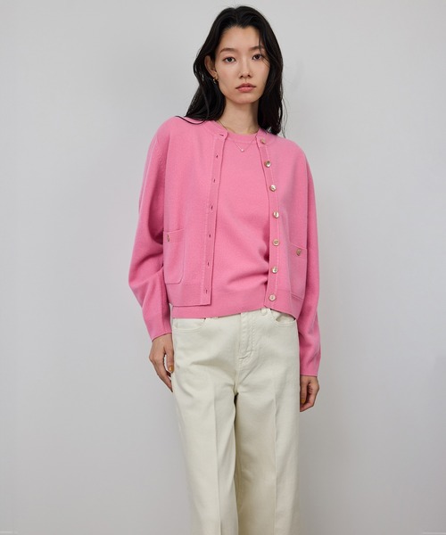 ROPE'（ロペ）の「ウールカシミヤブレンド 5分袖ニットプルオーバー/イージーケア（ニット/セーター・レディース・ブラック/ベージュ系その他/ピンク系その他2・FREE）」の10枚目の写真