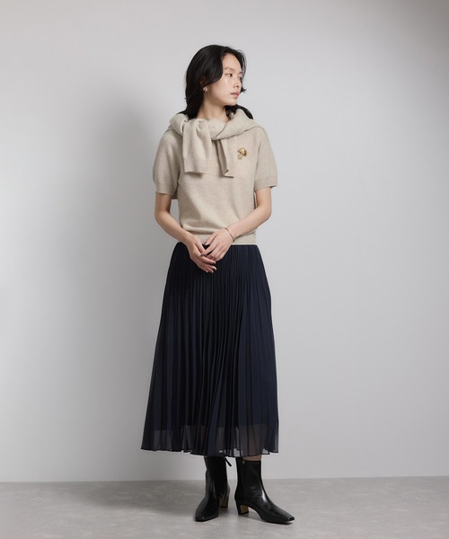 ROPE'（ロペ）の「ウールカシミヤブレンド 5分袖ニットプルオーバー/イージーケア（ニット/セーター・レディース・ブラック/ベージュ系その他/ピンク系その他2・FREE）」の14枚目の写真