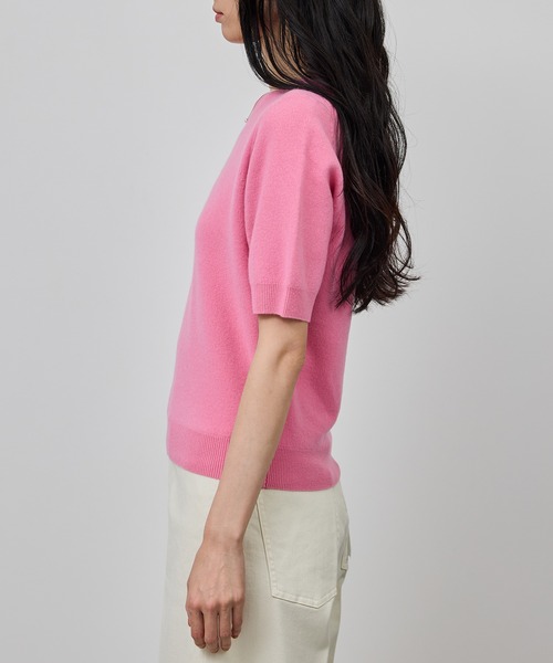 ROPE'（ロペ）の「ウールカシミヤブレンド 5分袖ニットプルオーバー/イージーケア（ニット/セーター・レディース・ブラック/ベージュ系その他/ピンク系その他2・FREE）」の16枚目の写真