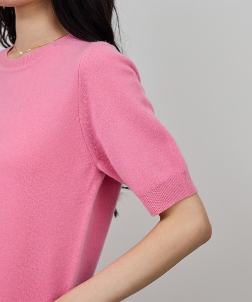 ROPE'（ロペ）の「ウールカシミヤブレンド 5分袖ニットプルオーバー/イージーケア（ニット/セーター・レディース・ブラック/ベージュ系その他/ピンク系その他2・FREE）」の19枚目の写真