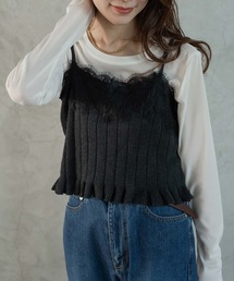 Muffiny（マフィニー）の「レースキャミ(ニットキャミ・ビスチェ）（キャミソール）」