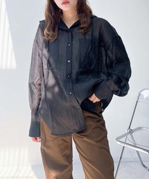 ♪Wポケットフード付きビッグシルエットシャツ【UNISEX ITEM】