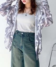 ♪Wポケットフード付きビッグシルエットシャツ【UNISEX ITEM】