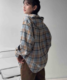 ♪Wポケットフード付きビッグシルエットシャツ【UNISEX ITEM】