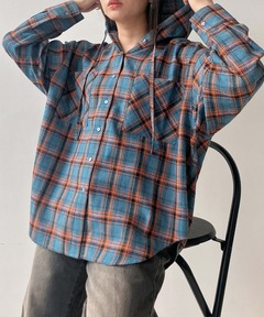 ブランド古着】クロスボールボタンエルボーレザーパッチチェック長袖