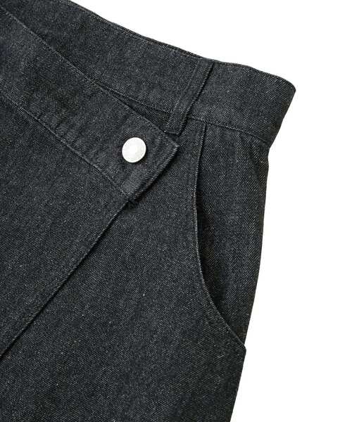 CRAFT STANDARD BOUTIQUE(クラフトスタンダードブティック)の「ラップ風デニムスカート(デニムスカート・レディース・ブラック/アイボリー/インディゴブルー・L/M)」の5枚目の写真