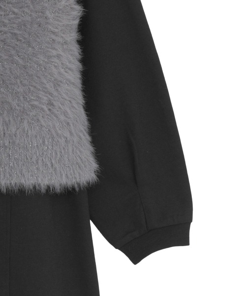 Green Parks(グリーンパークス)の「SET2点ラメフェザーベスト+ミニ裏毛ワンピース(ワンピース・レディース・ベージュ/グレー・FREE)」の22枚目の写真