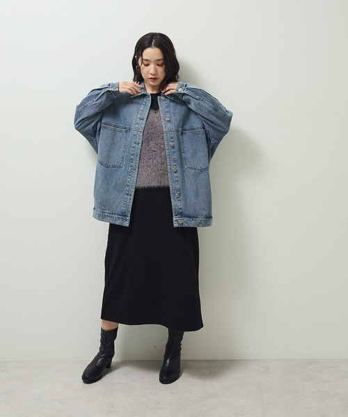 Green Parks(グリーンパークス)の「SET2点ラメフェザーベスト+ミニ裏毛ワンピース(ワンピース・レディース・ベージュ/グレー・FREE)」の13枚目の写真