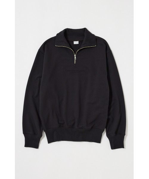 MOUSSY(マウジー)の「FADE HALF ZIP TOP(スウェット・レディース・ブラウン/杢グレー/ライトブラック・FREE)」の1枚目の写真