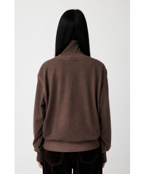 MOUSSY(マウジー)の「FADE HALF ZIP TOP(スウェット・レディース・ブラウン/杢グレー/ライトブラック・FREE)」の10枚目の写真
