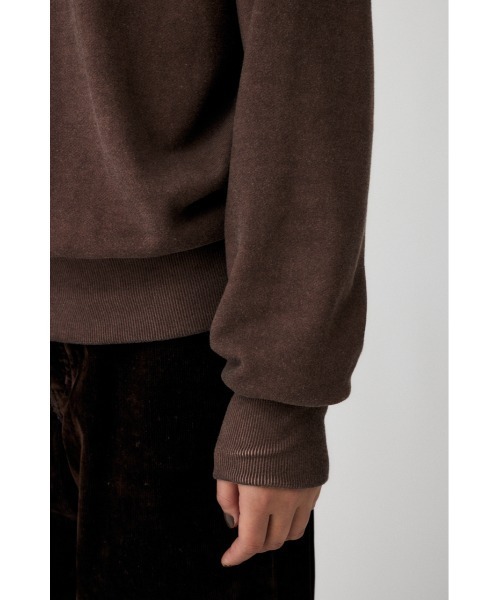 MOUSSY(マウジー)の「FADE HALF ZIP TOP(スウェット・レディース・ブラウン/杢グレー/ライトブラック・FREE)」の12枚目の写真