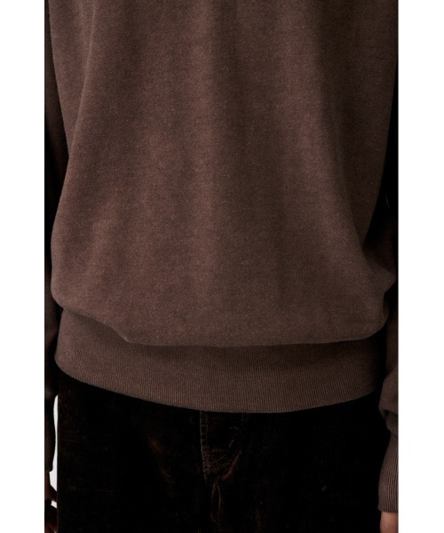 MOUSSY(マウジー)の「FADE HALF ZIP TOP(スウェット・レディース・ブラウン/杢グレー/ライトブラック・FREE)」の13枚目の写真