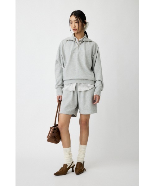 MOUSSY(マウジー)の「FADE HALF ZIP TOP(スウェット・レディース・ブラウン/杢グレー/ライトブラック・FREE)」の20枚目の写真