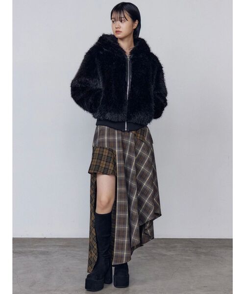 EMODA(エモダ)の「アシンメトリードッキングスカート(スカート・レディース・ブラック/ネイビー/カーキ・SMALL/MEDIUM)」の10枚目の写真