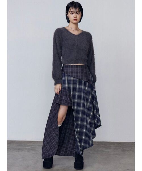 EMODA(エモダ)の「アシンメトリードッキングスカート(スカート・レディース・ブラック/ネイビー/カーキ・SMALL/MEDIUM)」の19枚目の写真