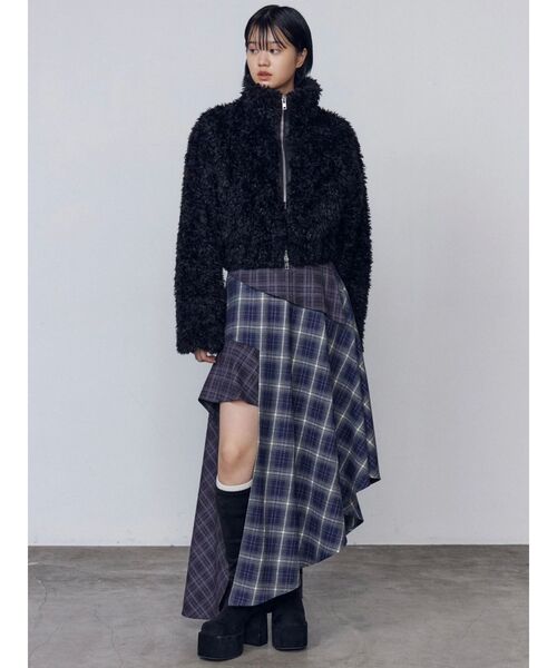 EMODA(エモダ)の「アシンメトリードッキングスカート(スカート・レディース・ブラック/ネイビー/カーキ・SMALL/MEDIUM)」の15枚目の写真