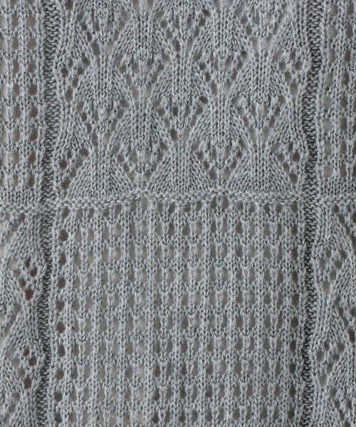 Afternoon Tea(アフタヌーンティー)の「コットン透かし編みベスト(ベスト・レディース・ダークグレー/ベージュ/グレー・MEDIUM)」の12枚目の写真