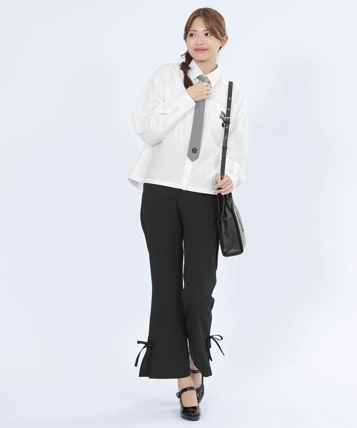 MARY QUANT（マリークワント）の「チェッカーフラッグ ネクタイ（付け襟・レディース・ブラック×ホワイト・FREE）」の6枚目の写真