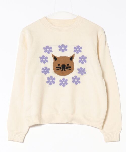 Achic(アシック)の「カワイイ猫柄セーター(ニット/セーター・レディース・ブルー/ホワイト・M)」の10枚目の写真