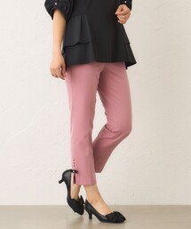 新品タグ付き☆AKRIS リネン100% クロップドパンツ　ピンク　大きいサイズ 新品タグ付き☆AKRIS リネン100% クロップドパンツ ピンク