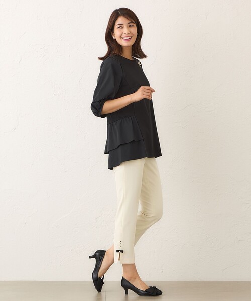 TO BE CHIC(トゥー ビー シック)の「ウールライク スリムパンツ(その他パンツ・レディース・ブラック/グレー系その他/オフホワイト/ピンク系その他2・38/40/42)」の5枚目の写真