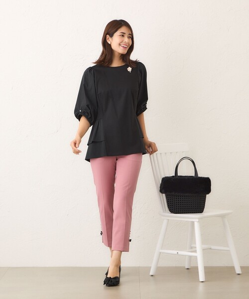 TO BE CHIC(トゥー ビー シック)の「ウールライク スリムパンツ(その他パンツ・レディース・ブラック/グレー系その他/オフホワイト/ピンク系その他2・38/40/42)」の10枚目の写真