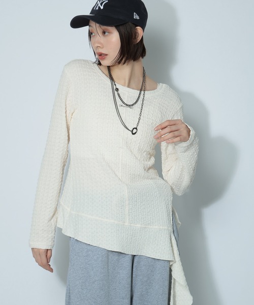 PAGEBOY（ページボーイ）の「2WAYイレヘムプレートプルオーバー（Tシャツ/カットソー・レディース・ブラック/オフホワイト/ブルー系その他・FREE）」の15枚目の写真