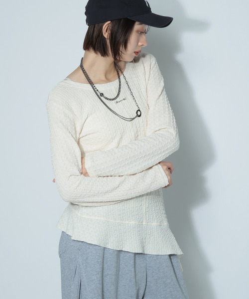 PAGEBOY（ページボーイ）の「2WAYイレヘムプレートプルオーバー（Tシャツ/カットソー・レディース・ブラック/オフホワイト/ブルー系その他・FREE）」の17枚目の写真