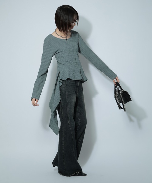 PAGEBOY（ページボーイ）の「2WAYイレヘムプレートプルオーバー（Tシャツ/カットソー・レディース・ブラック/オフホワイト/ブルー系その他・FREE）」の22枚目の写真