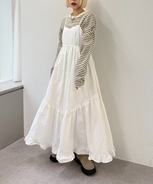 w closet(ダブルクローゼット)の「アソートティアードキャミワンピース(ワンピース・レディース・ブラック/アイボリー/レッド/ネイビー/ブラウン/レッド系その他/ブルー/カーキ/ブラウン系その他/オフホワイト/ブラック系その他/ブラック系その他2/レッド系その他2・FREE)」の14枚目の写真