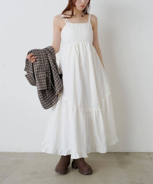 w closet(ダブルクローゼット)の「アソートティアードキャミワンピース(ワンピース・レディース・ブラック/アイボリー/レッド/ネイビー/ブラウン/レッド系その他/ブルー/カーキ/ブラウン系その他/オフホワイト/ブラック系その他/ブラック系その他2/レッド系その他2・FREE)」の22枚目の写真