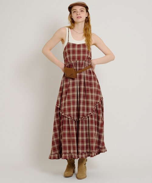 w closet（ダブルクローゼット）の「【定番アイテム】アソートティアードキャミワンピース（ワンピース・レディース・ブラック/アイボリー/レッド/ネイビー/ブラウン/レッド系その他/ブルー/カーキ/ブラウン系その他/オフホワイト/ブラック系その他/ブラック系その他2・FREE）」の20枚目の写真