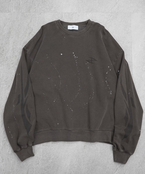 ILL'S(イルズ)の「ピグメント ペイント スウェット メンズ レディース ユニセックス(スウェット・メンズ・ブラック系その他/ブラウン/パープル/ブルー系その他/ブラウン系その他/ブラック・L/M)」の7枚目の写真
