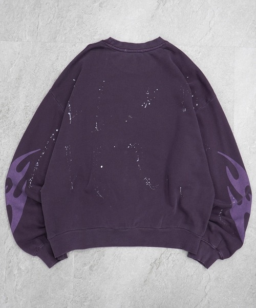 ILL'S(イルズ)の「ピグメント ペイント スウェット メンズ レディース ユニセックス(スウェット・メンズ・ブラック系その他/ブラウン/パープル/ブルー系その他/ブラウン系その他/ブラック・L/M)」の22枚目の写真