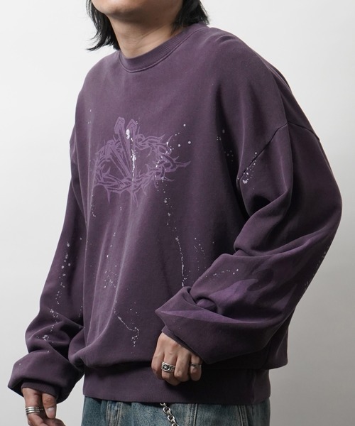 ILL'S(イルズ)の「ピグメント ペイント スウェット メンズ レディース ユニセックス(スウェット・メンズ・ブラック系その他/ブラウン/パープル/ブルー系その他/ブラウン系その他/ブラック・L/M)」の17枚目の写真