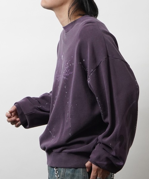 ILL'S(イルズ)の「ピグメント ペイント スウェット メンズ レディース ユニセックス(スウェット・メンズ・ブラック系その他/ブラウン/パープル/ブルー系その他/ブラウン系その他/ブラック・L/M)」の18枚目の写真
