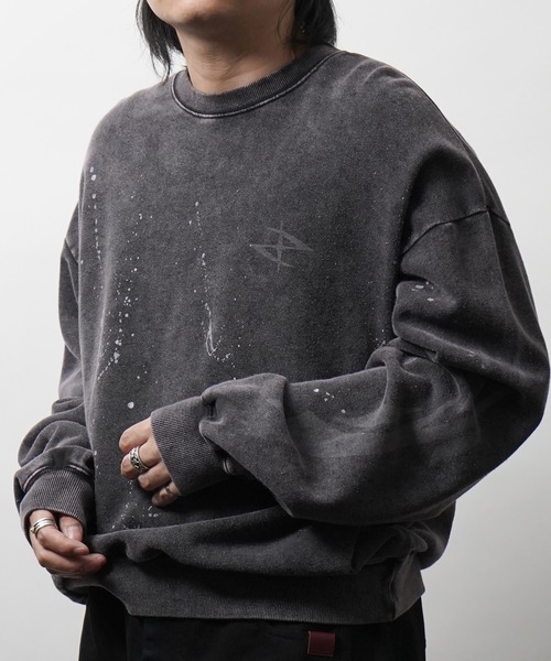 ILL'S(イルズ)の「ピグメント ペイント スウェット メンズ レディース ユニセックス(スウェット・メンズ・ブラック系その他/ブラウン/パープル/ブルー系その他/ブラウン系その他/ブラック・L/M)」の14枚目の写真