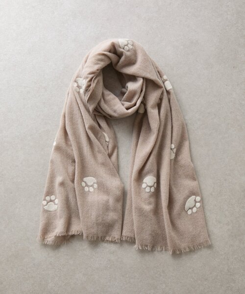 BEARDSLEY(ビアズリー)の「《CITRUS》ドッグ刺繍ストール(ストール/ショール・レディース・ベージュ・FREE)」の1枚目の写真